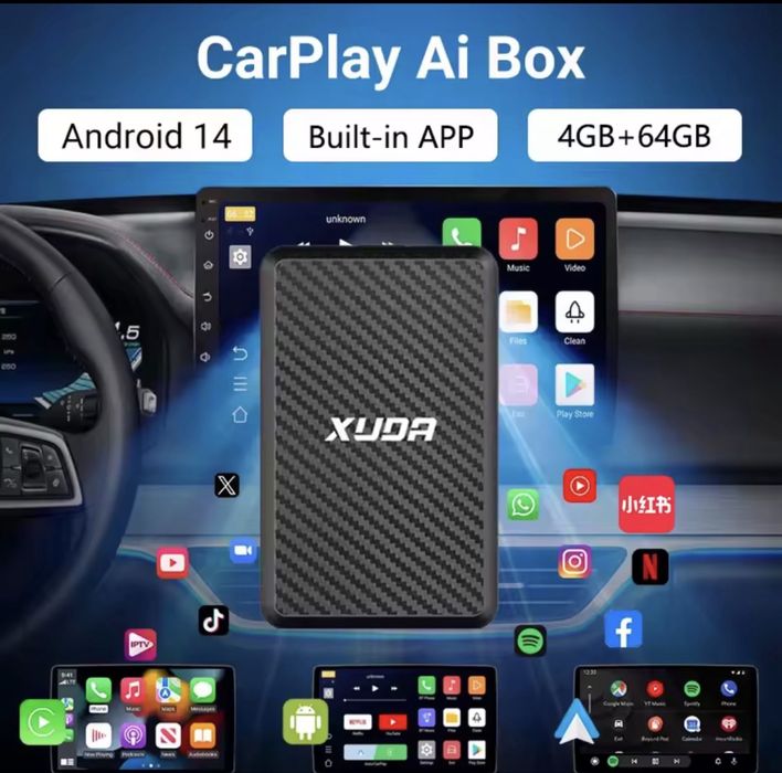 Ai box carplay 4/64gb android 14