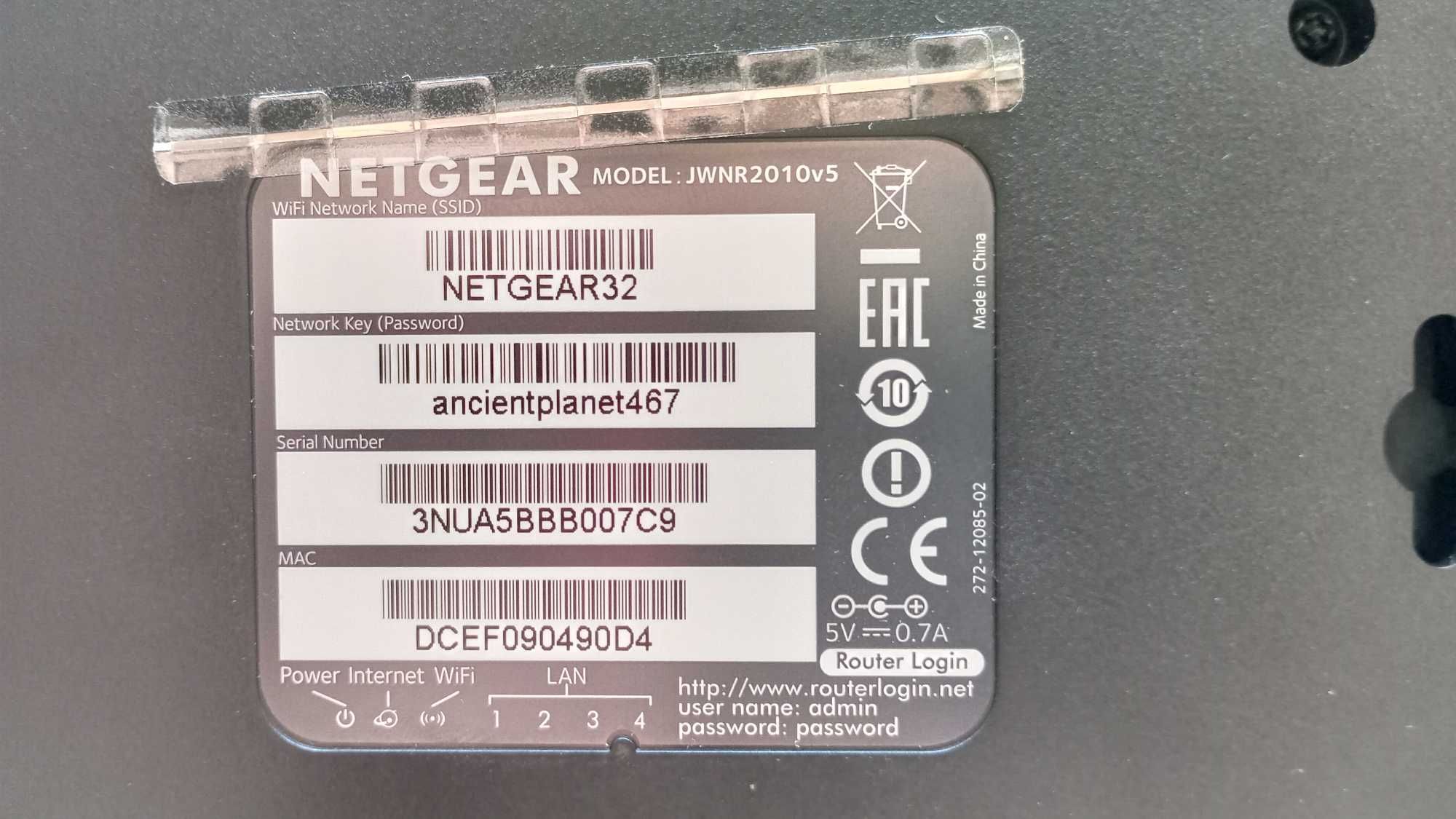 Router WIFI Netgear JWNR2010 b/g/n 300Mb/s WAN WPS x 2 SZTUKI