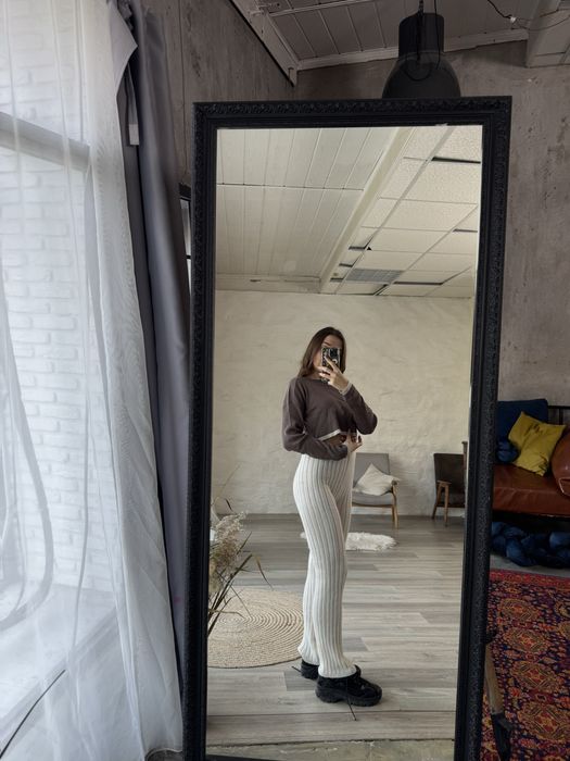 Утеплені штани на високу посадку