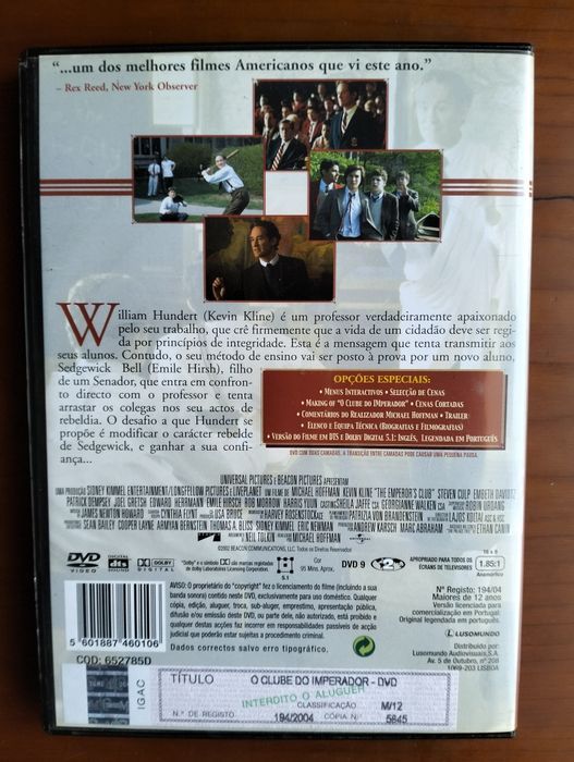 DVD O Clube do Imperador