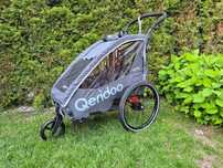 NOWA Przyczepka Rowerowa dla Dziecka Qeridoo Qupa 1 Grey - Gwar 2 lata
