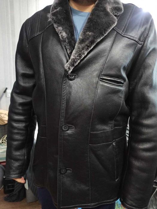 Дублёнка мужская кожа