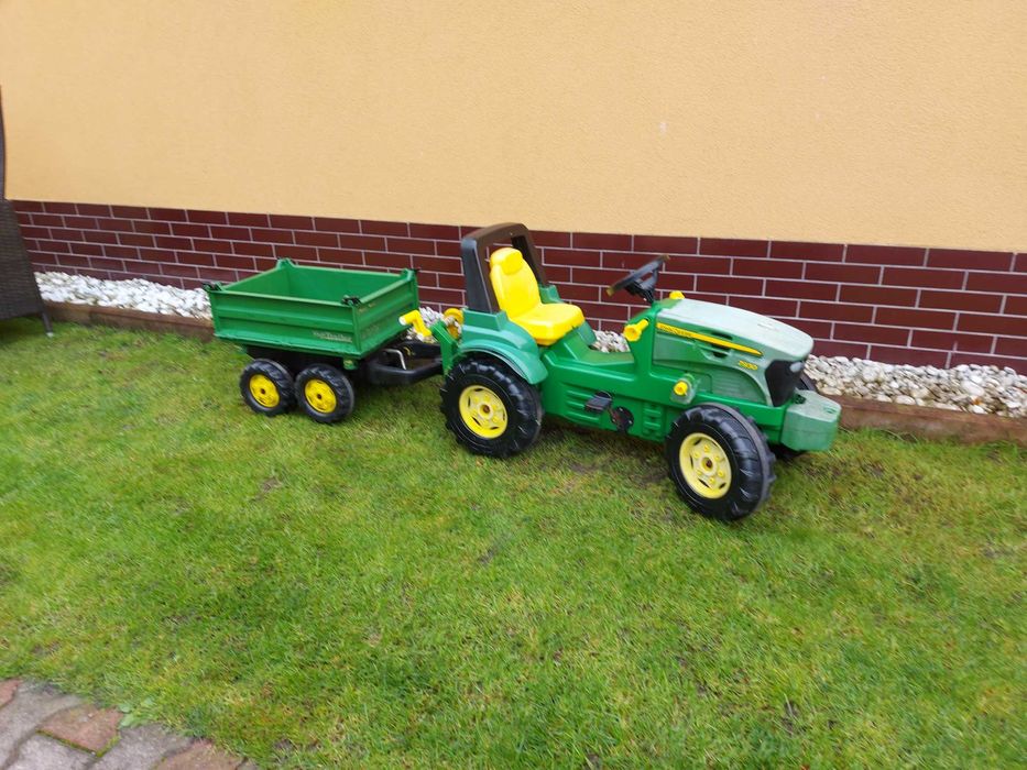traktorek  Rolly Toys John Deere zabawka na pedały + przyczepa