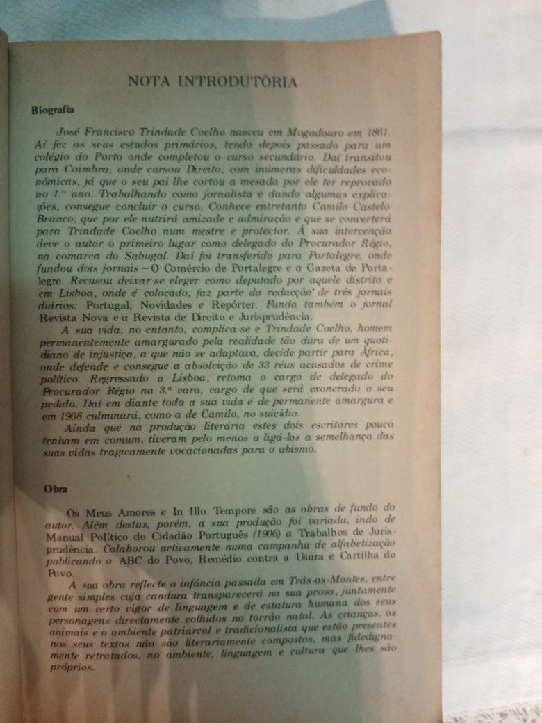 Trindade Coelho, Os meus amores, contos e baladas