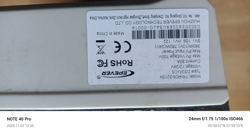 Regulator ładowania Epever Triron 3210N  30 A MPPT