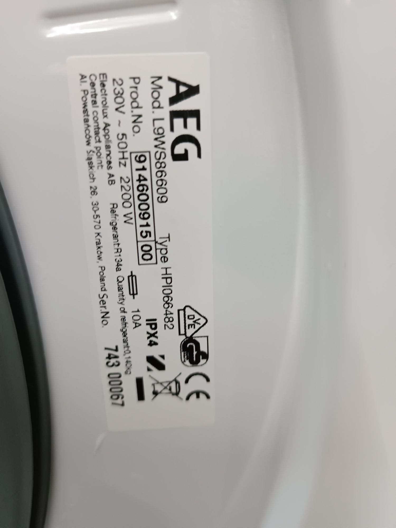 Крута прально-сушильна машина AEG 9000/А+++/10|6 Кг