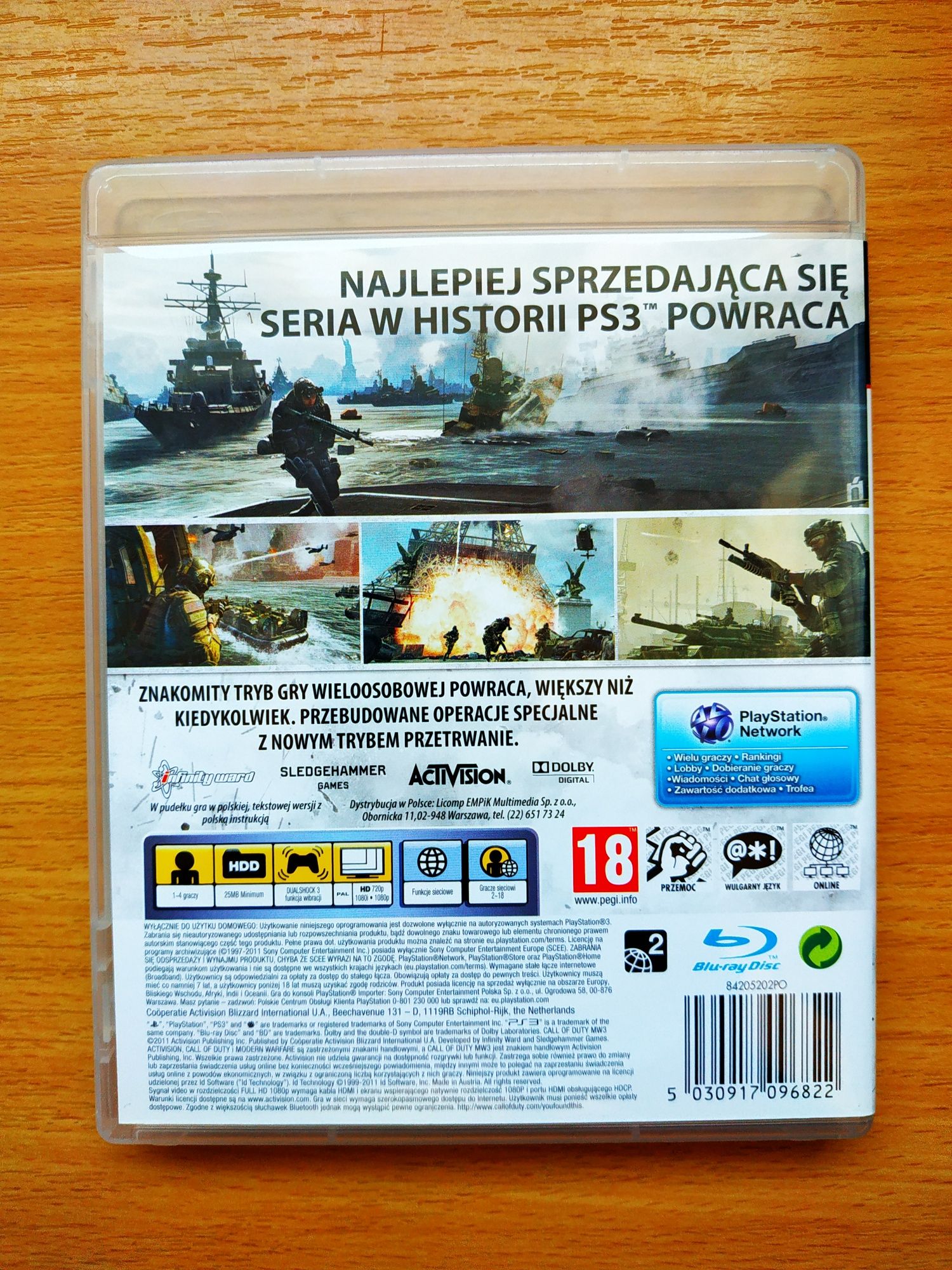Call of duty mw3 ps3, pl,#, możliwa wysyłka przez olx