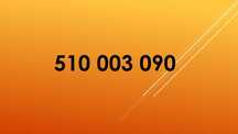 Złoty numer 510.003.090