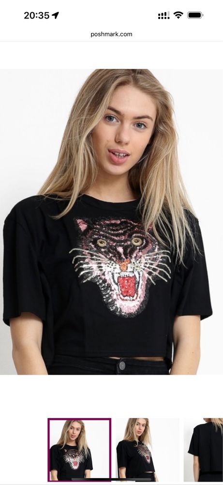Футболка топ паєтки тигр блузка шорти