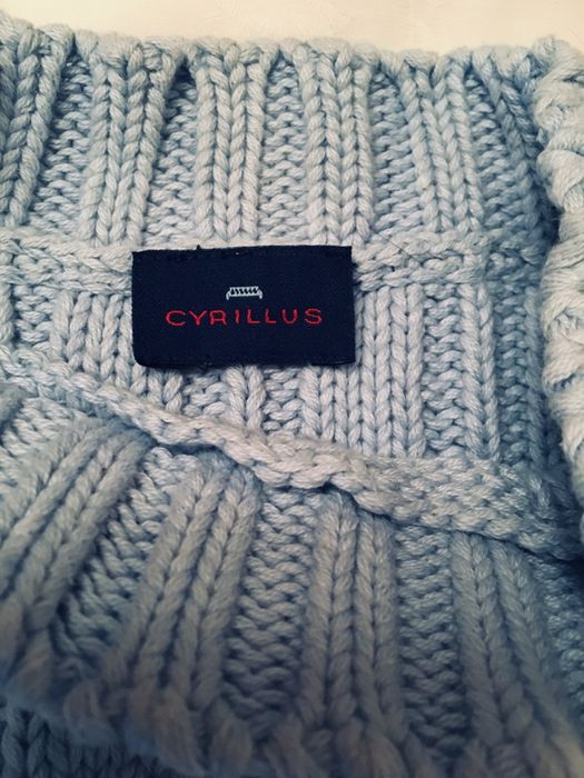 Свитер CYRILLUS, 100% cotton, голубой цвет, 1,65-1,70-рост, б/у