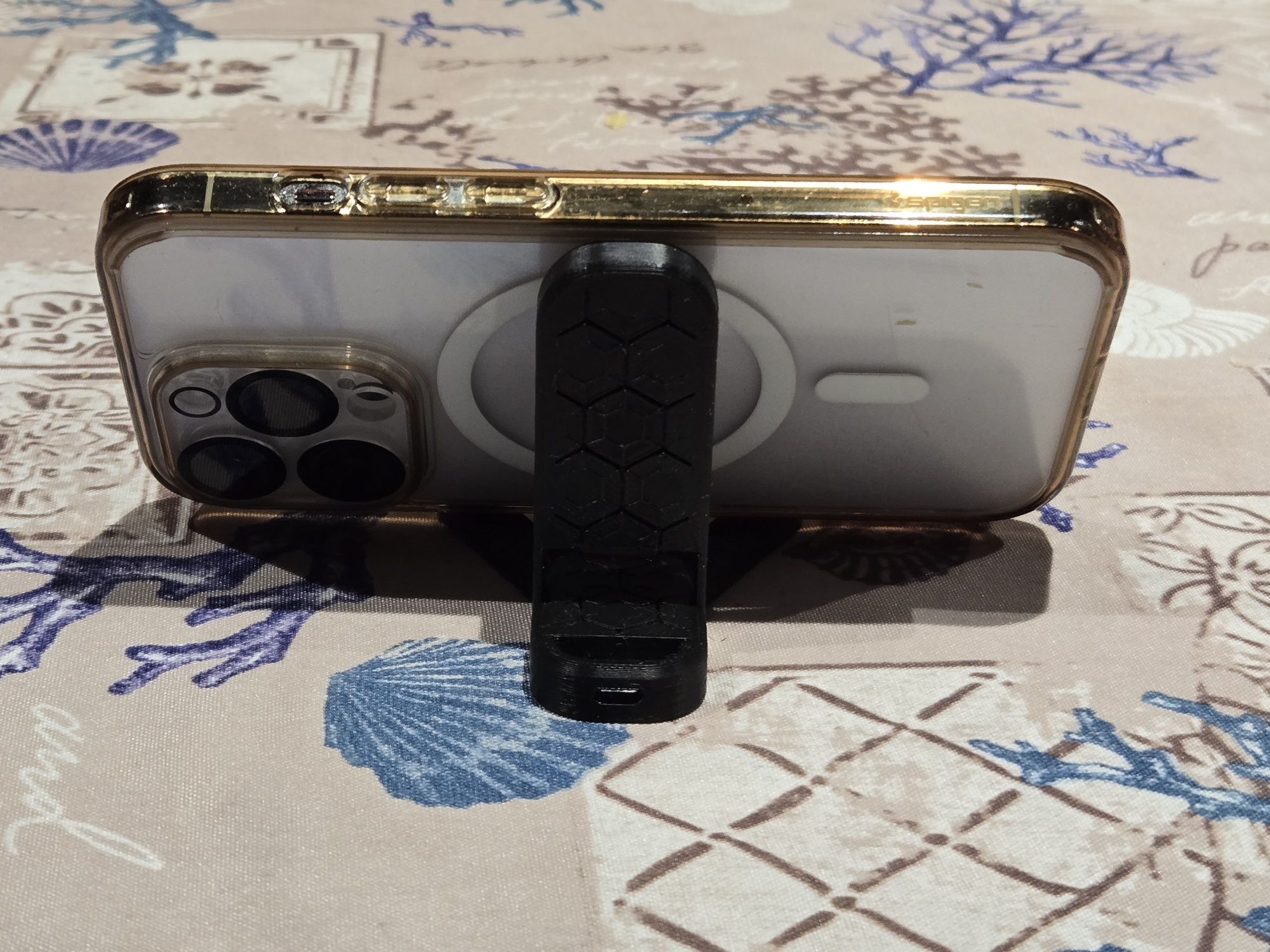 Suporte stand para telemóvel dobravel porta chaves