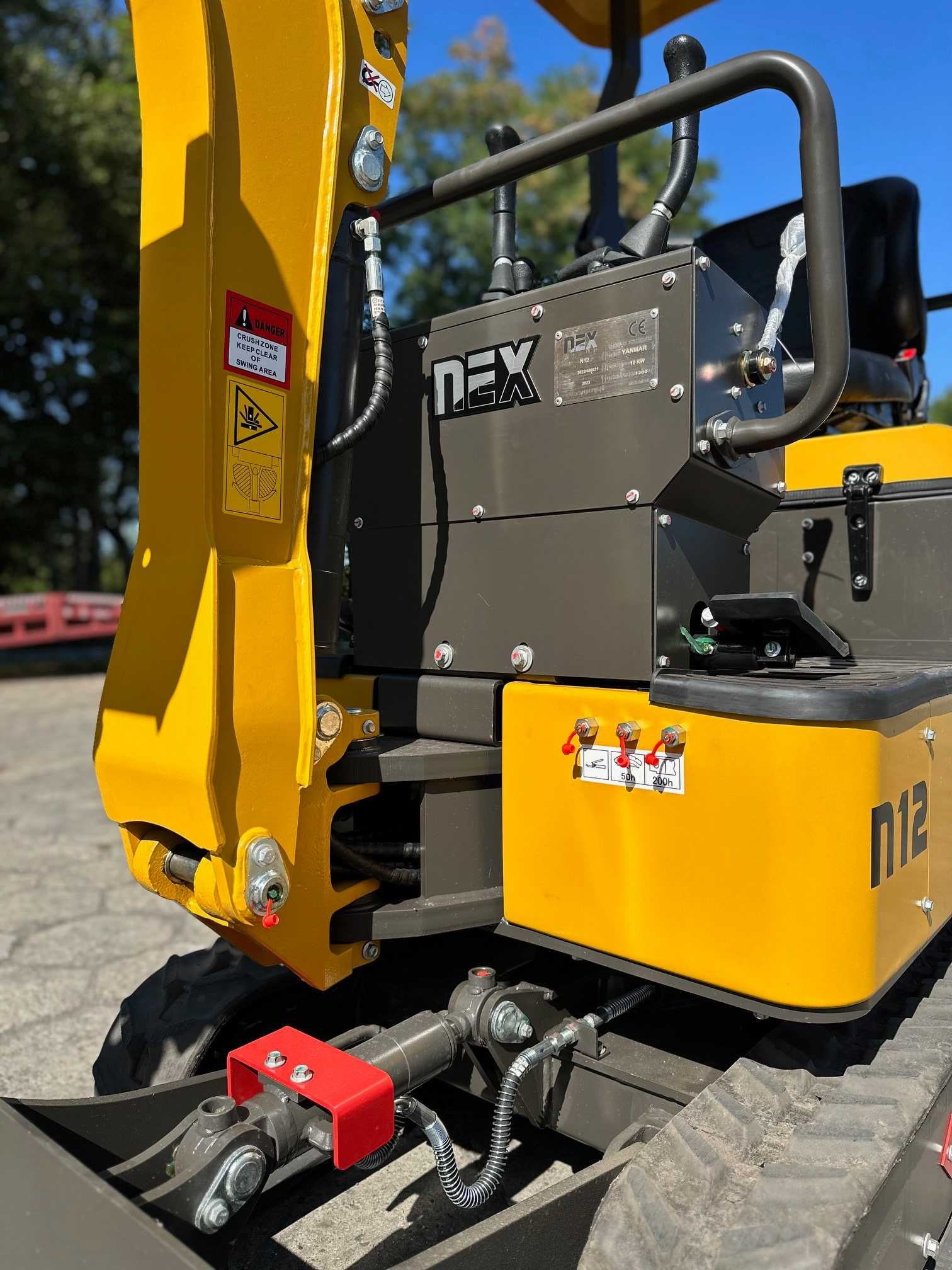 NEX Minikoparka N12 Silnik Yanmar 1200kg nowa mini koparka long