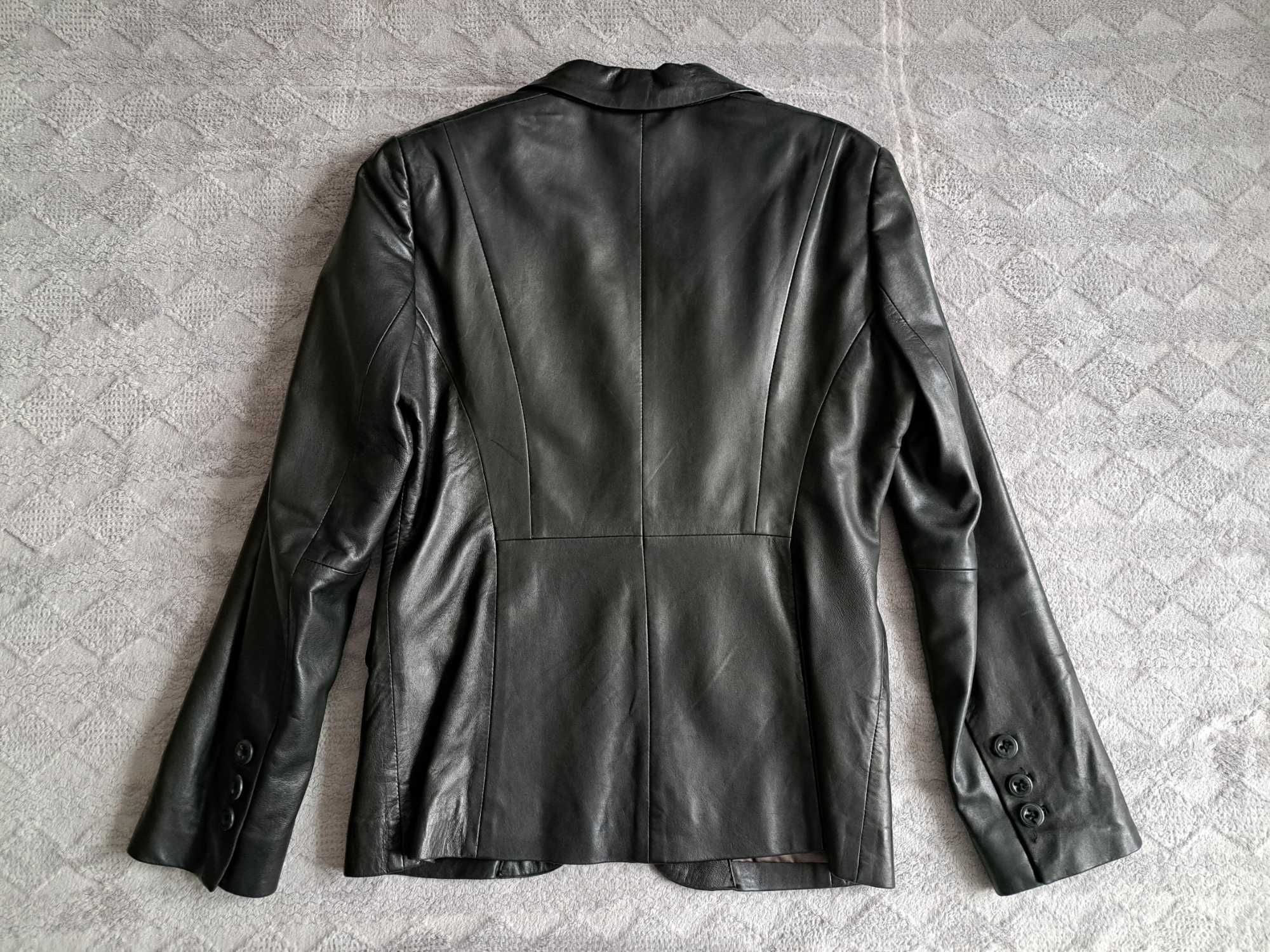 Marynarka damska skórzana vintage; Josepf Janard (Peek & Cloppenburg)