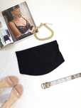 Czarny crop top, Boohoo 40