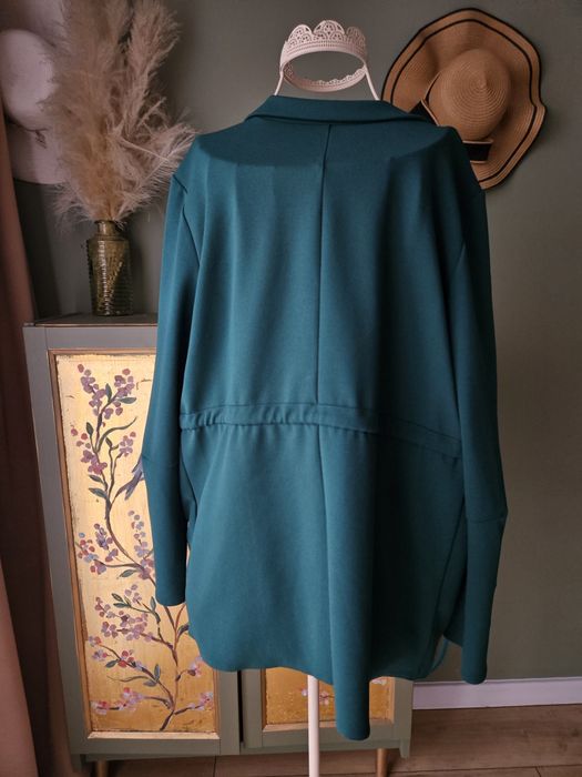 Marynarka Damska  Szmaragdowa Ze Sznurkiem i Złotymi Guzikami 42 narzu