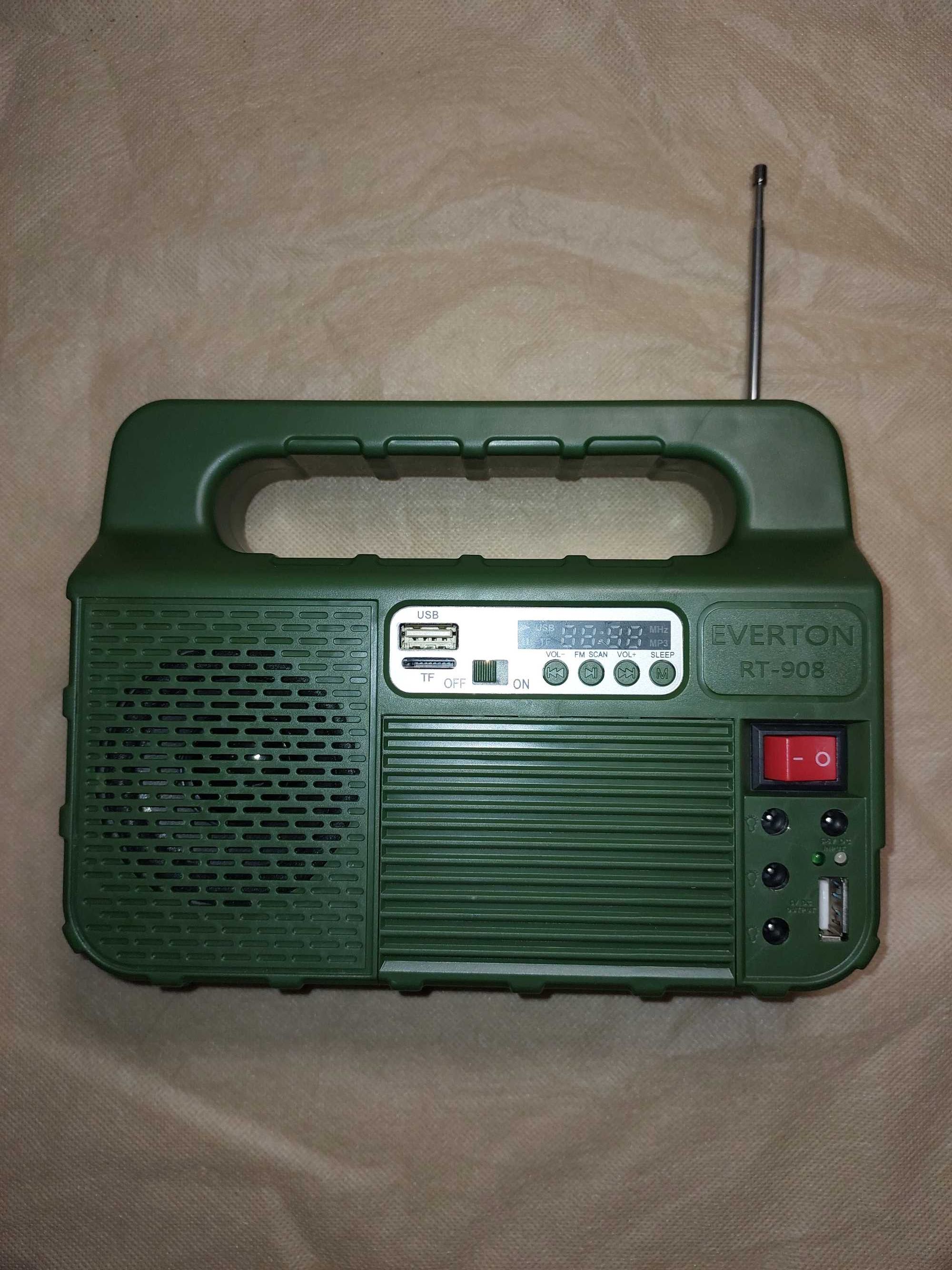Cонячна станція RT-908 Power Bank, Bluetooth, FM-радіо, USB, LED