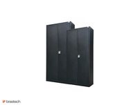 Zestaw 2 Szaf metalowych 195 cm / 180 cm x 92 cm / 80 cm x 42 cm/38 cm