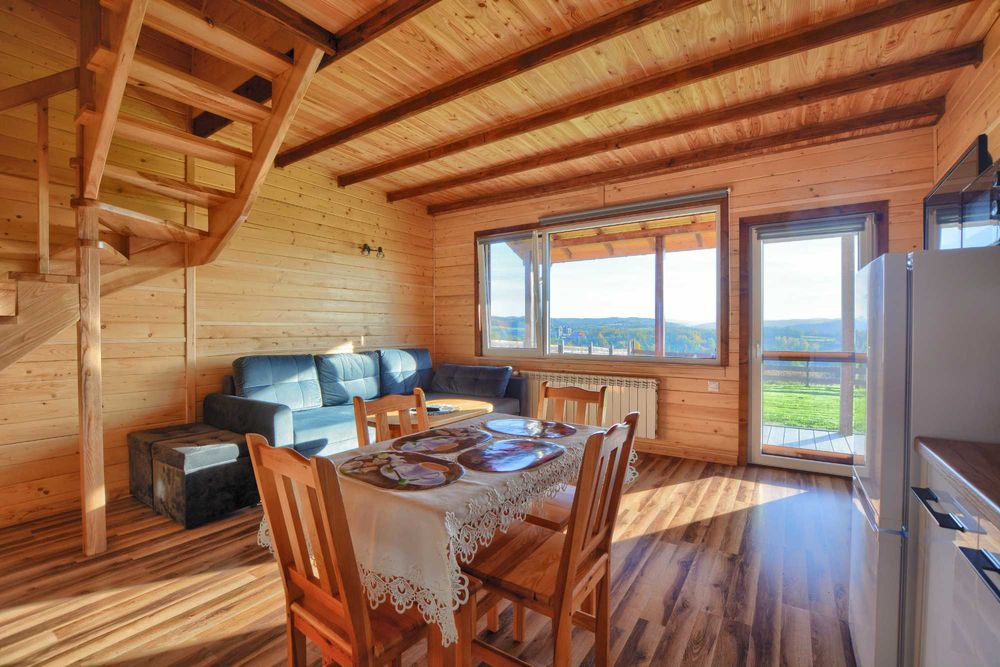 Całoroczny drewniany domek w Bieszczadach, 6 osobowy *NOCLEGI*