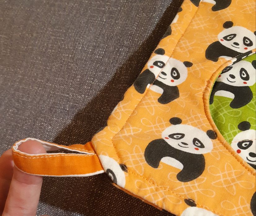 Hamak z norką 46x28, domek płaski wiszący w pandy bawełna, szynszyla