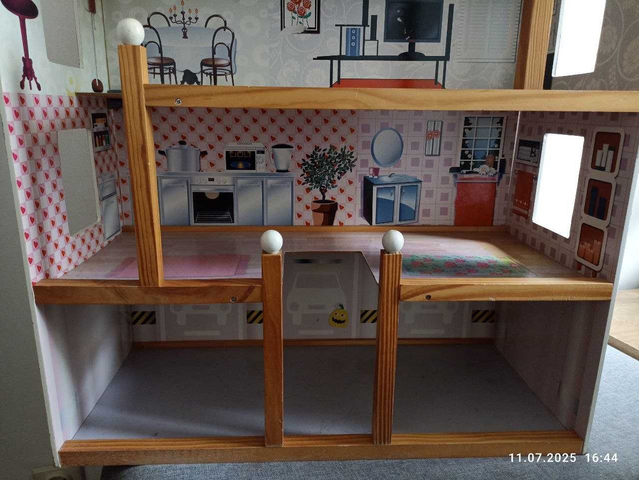 Duży domek dla lalek drewniany