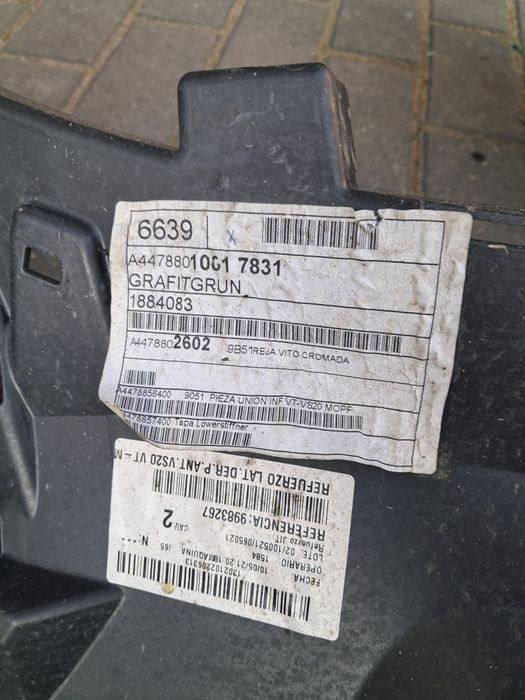 Vito 447 wzmocnienie zderzaka