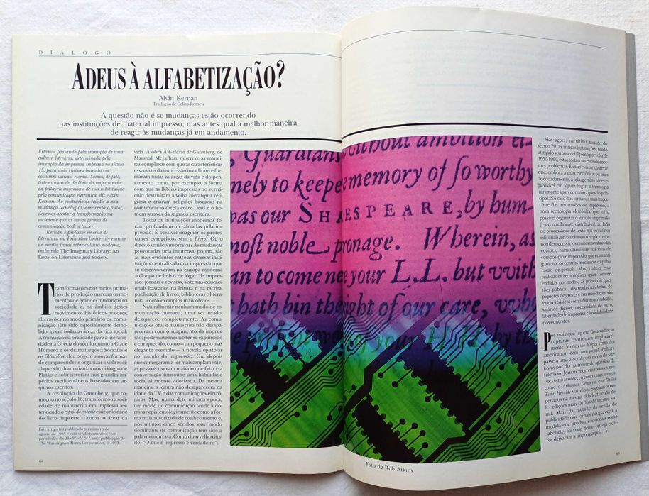 Último número da revista Diálogo da Embaixada dos EUA de 1994