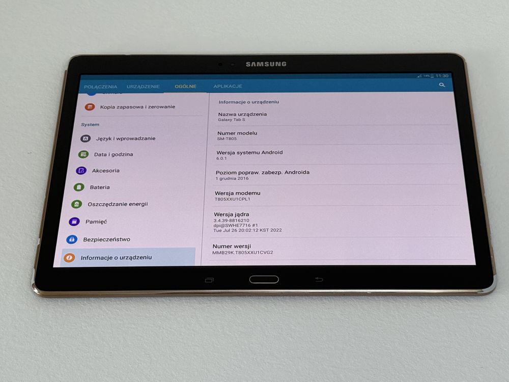 Samsung Galaxy Tab S (SM-T805) - faktura VAT 23%