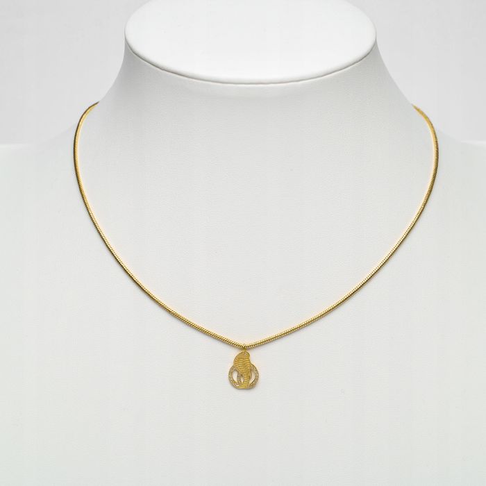 Celebrytka Żyłka Wąż Kobra Cyrkonie Blueberry 447