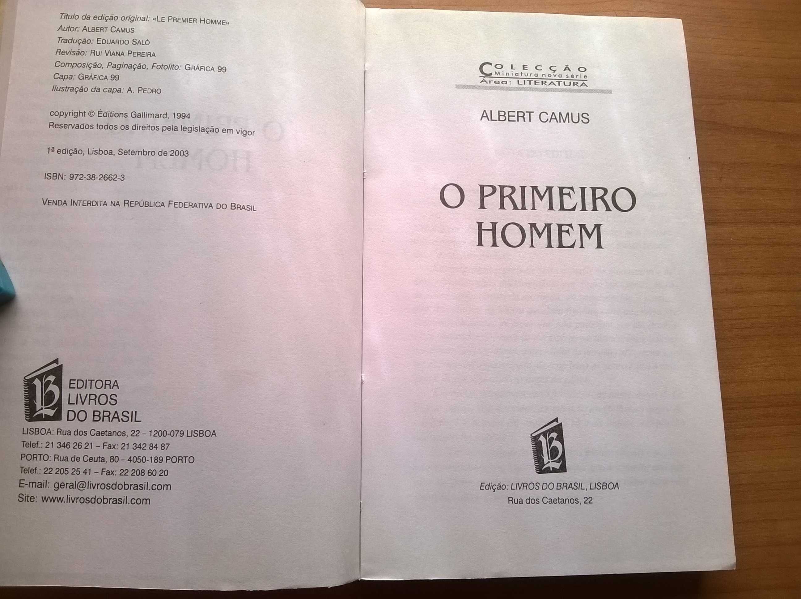 O Primeiro Homem - Albert Camus (portes grátis)