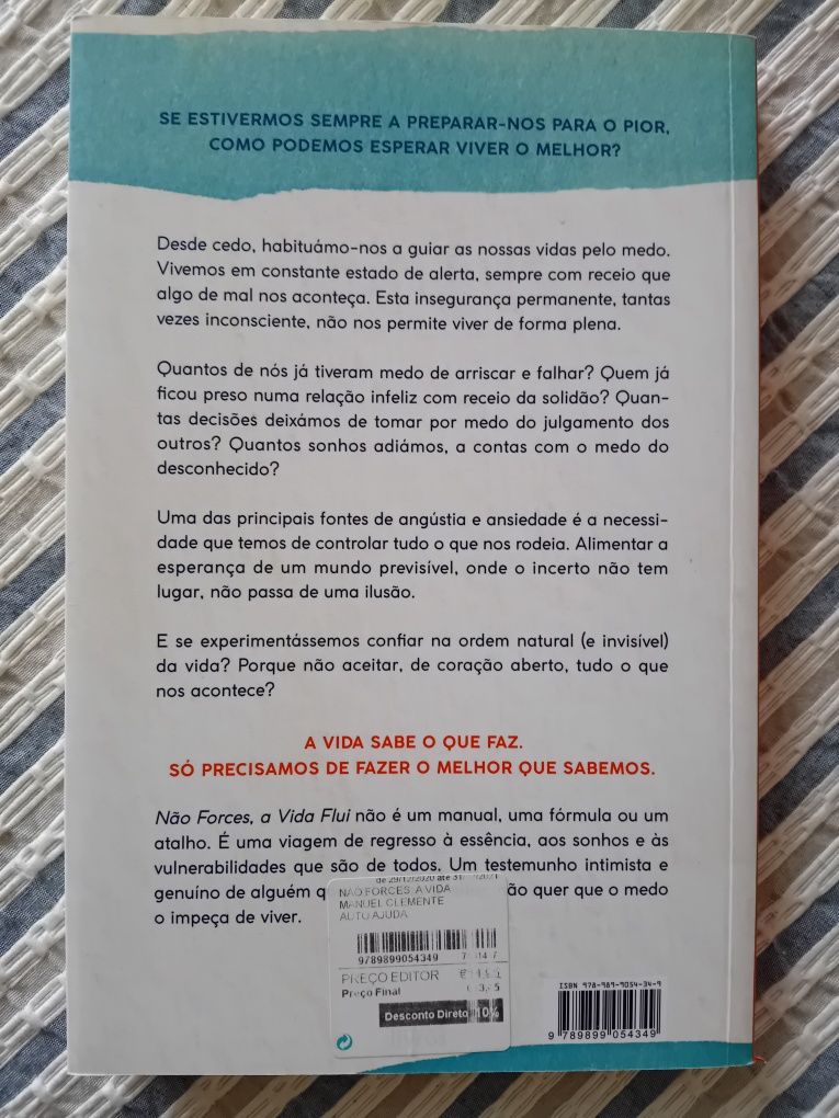 Livro - "Não forces a vida flui" de Manuel Clemente