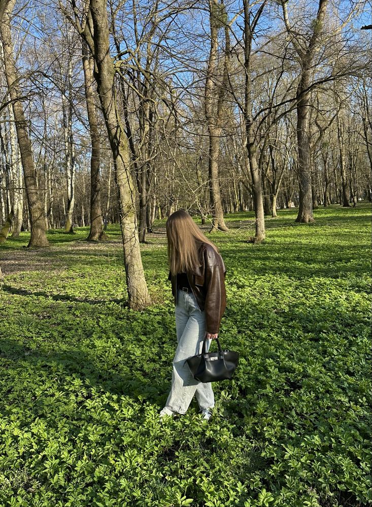Бомбер з екошкіри CHER17