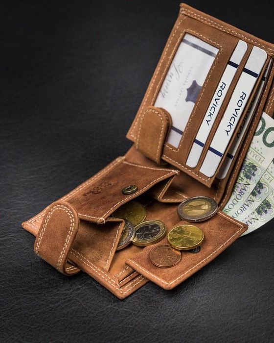 skórzany portfel męski na zatrzask - always wild