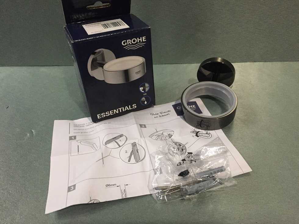 Grohe Essentials uchwyt na kubek Hard Graphite