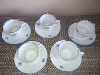 Zestaw filiżanek porcelana Bogucice vintage PRL