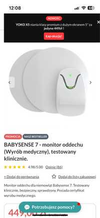 Monitor oddechu babysense 7 baby sense