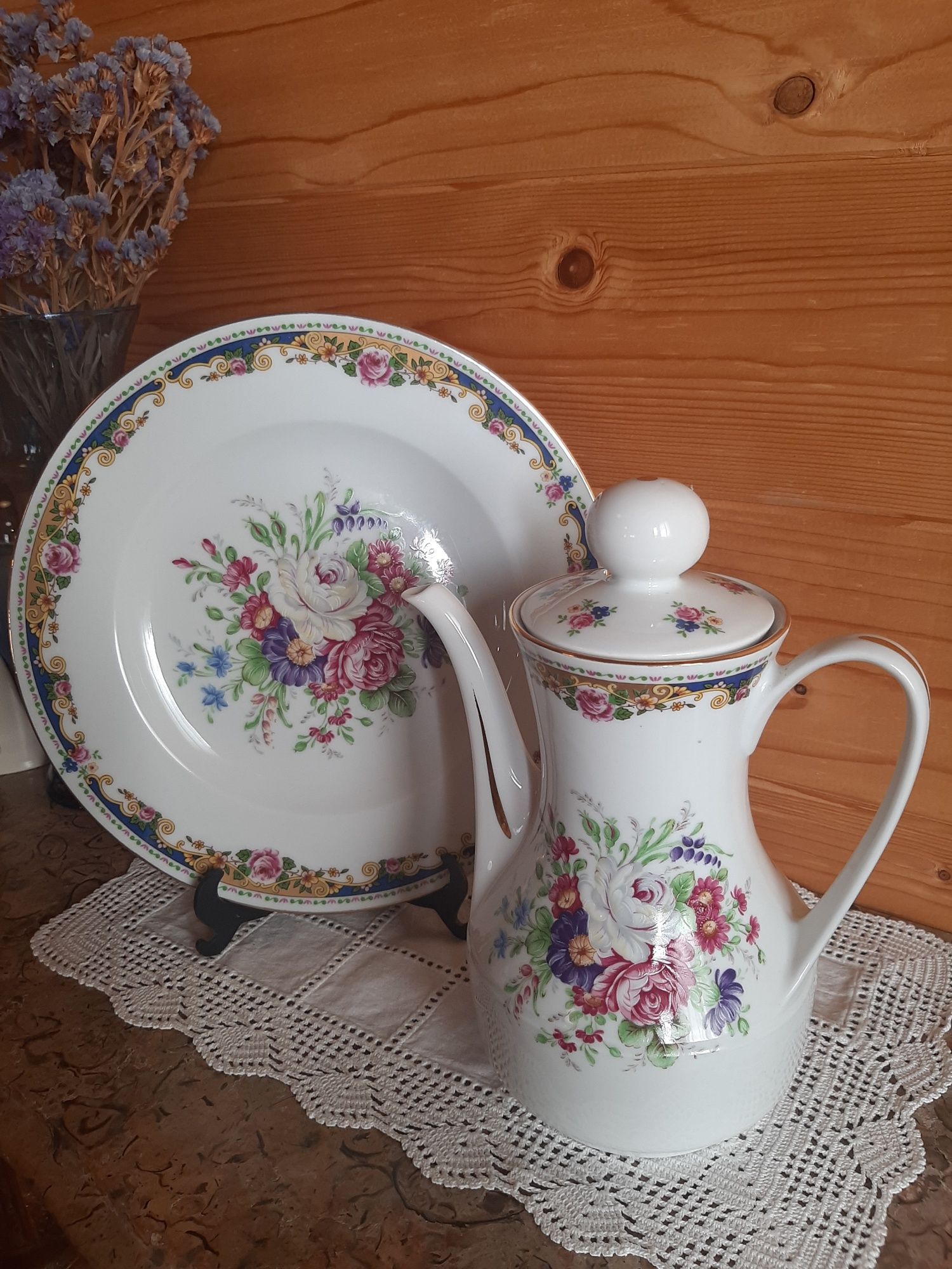 Conjunto Bule e Prato T. Limoges - Como Novo