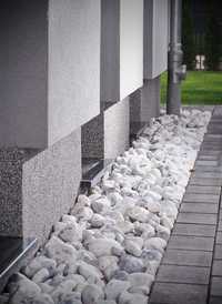 Otoczaki Janowickie białe okrągłe kamienie do ogrodu TONA z dostawą