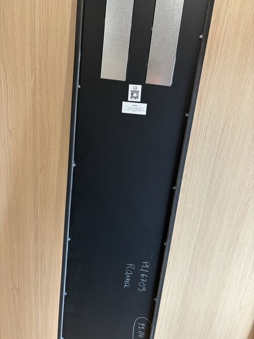 Lustro 200x40 cm czarna rama – NOWE, eleganckie, loft / nowoczesne