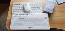 Zestaw klawiatura + mysz Logitech k380 + Pebble M350 - Bluetooth