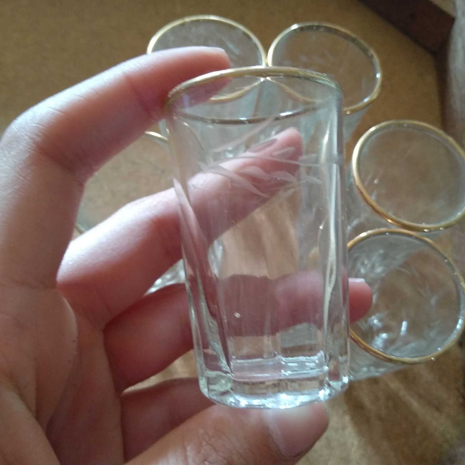 6 copos licor