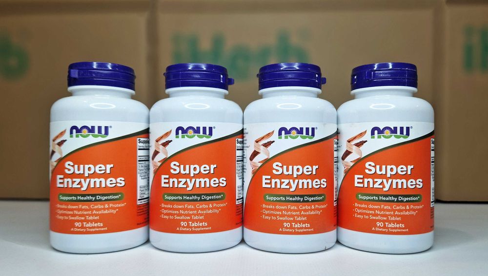 NOW Foods, Super Enzymes, травні супер ферменти, 90шт та 180шт