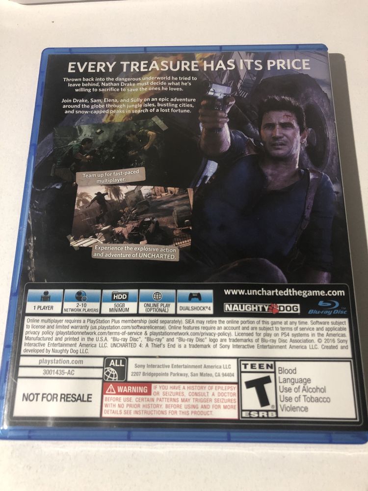 Uncharted 4 A Thief’s End PS4