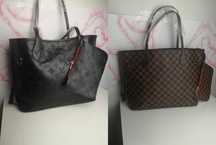 Torba damska czarna Louis Vuitton brązowa kratka hit