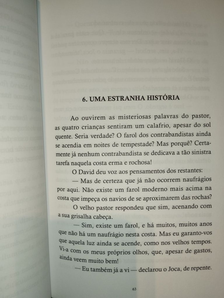 Livro "Os Cinco na torre do farol" - Oficina do Livro