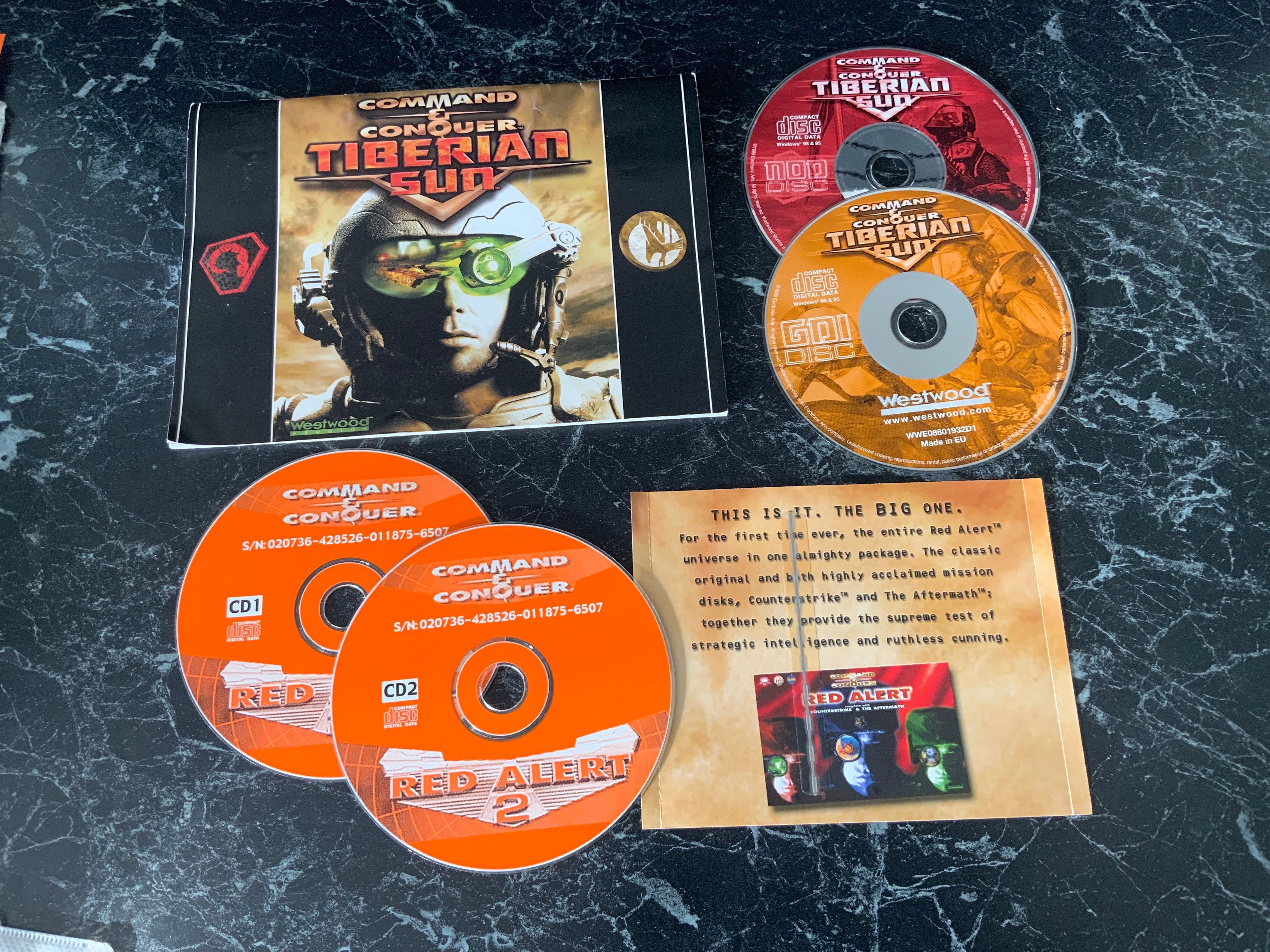 Command & Conquer Tiberian Sun (polska instr.) i Red Alert 2 (4 CD)
