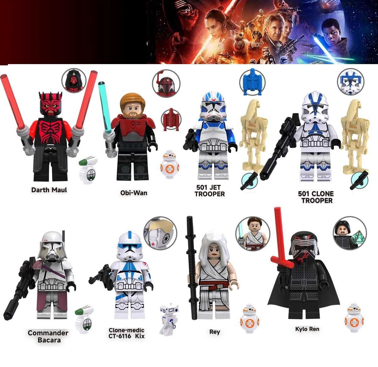 Coleção de bonecos minifiguras Star Wars nº107 (compatíveis Lego)