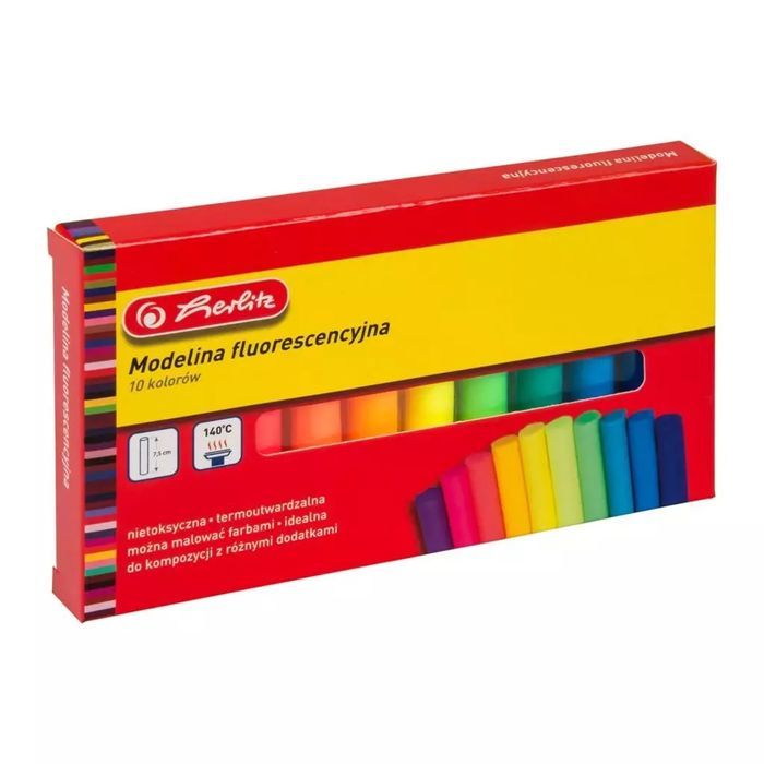Modelina fluorescencyjna 10 kolorów. Herlitz. Nowy Produkt