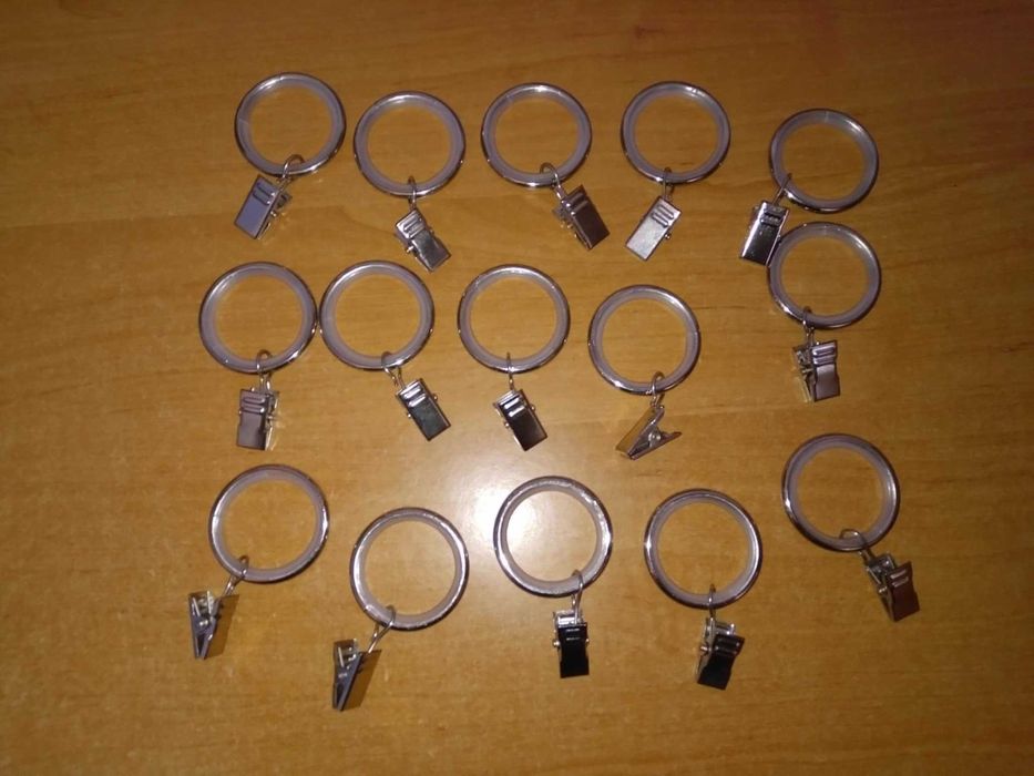 Żabki metalowe na karnisz ramę ramy ciche kółka z żabą stal 15 szt