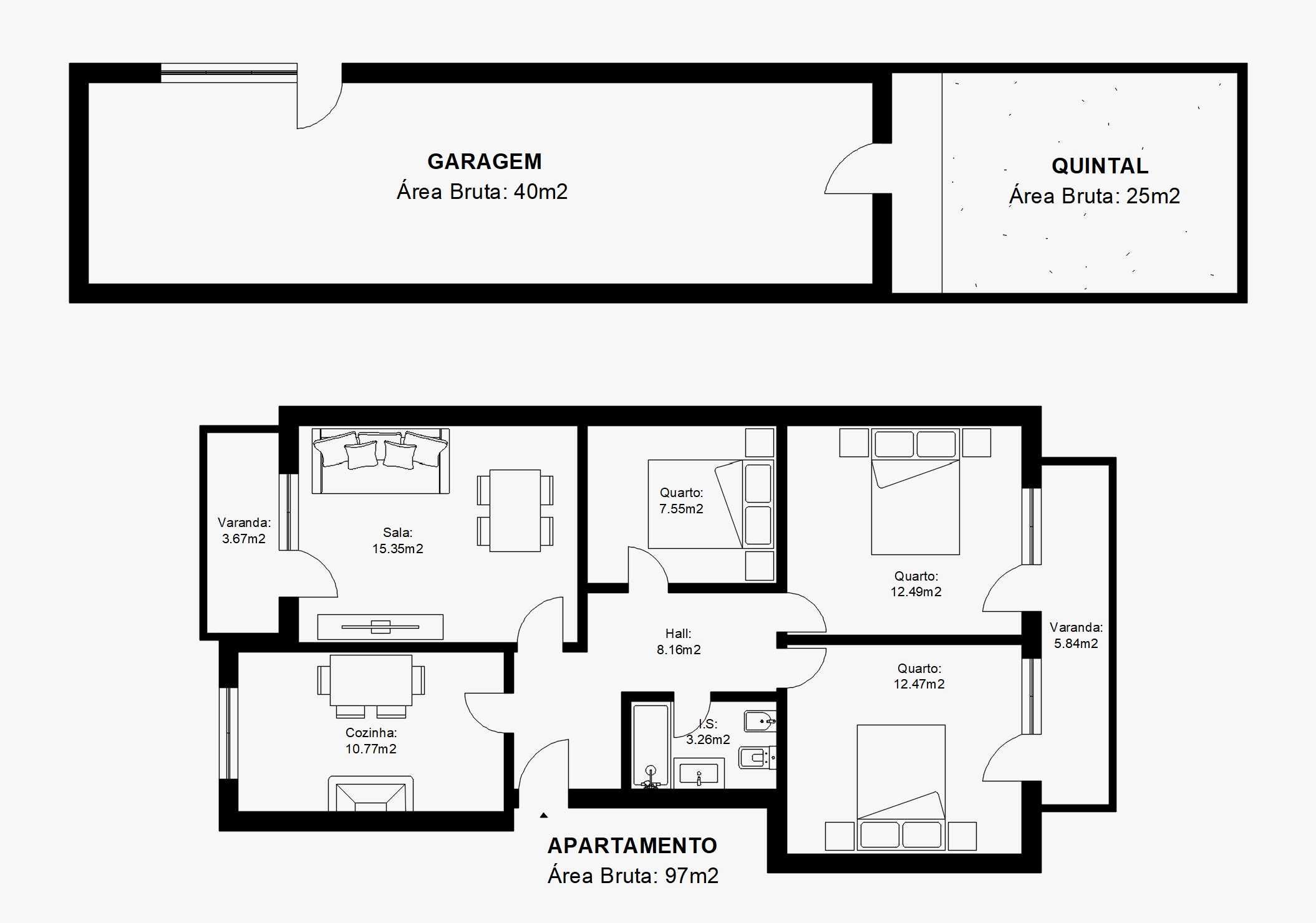 Apartamento T3 em Pinhel