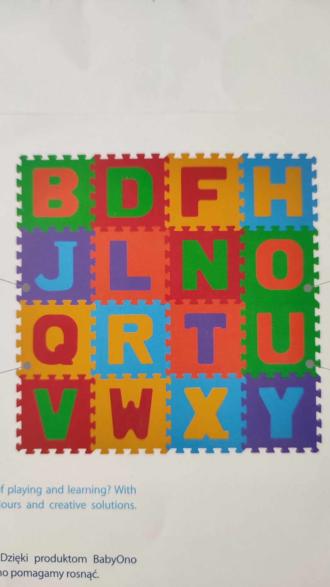 Puzzle piankowe mata Babyono 16 sztuk jak nowe
